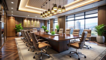 Modern luxury conference room furniture tailored for professional meetings and events, providing an elegant atmosphere