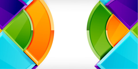 Obraz premium Triangle circles background. Vector Illustration For Wallpaper, Banner, Background, Card, Book Illustration, landing page