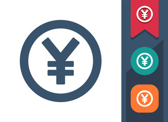 Fototapeta premium Currency - Yen, Yuan Symbol Icon