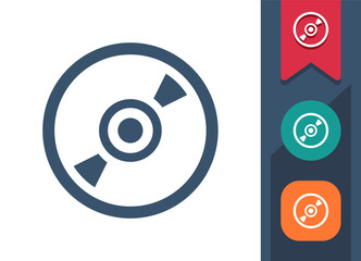 Data Disc, CD, DVD, Blu-ray Icon