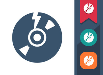 Data Disc, CD, DVD, Blu-ray Icon
