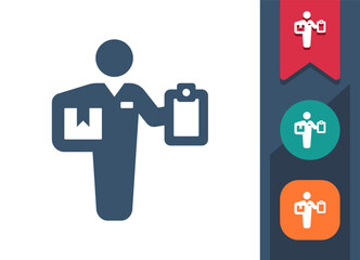 Delivery Man, Delivery Boy, Courier Icon