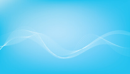 Abstract vector background with blue wavy lines. EPS10