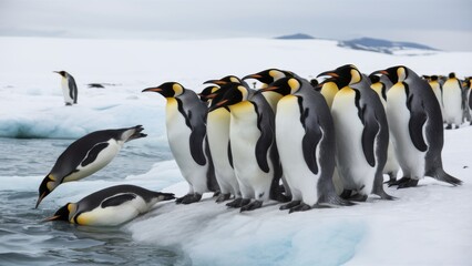 Fototapeta premium group of penguins