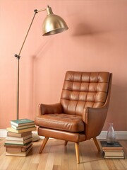 Mid-Century Modern Reading Nook with Stylish Lighting
