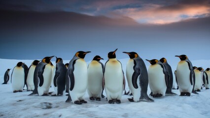 Obraz premium penguins in polar regions
