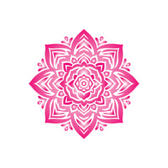 Stunning Pink Floral Mandala Design with Intricate Petal Details for Yoga Meditation and Home Decor