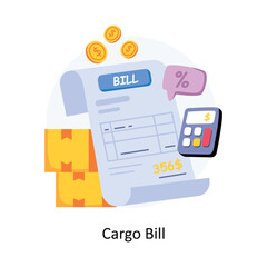 Cargo Bill Concepts Style illustrations. EPS 10 File