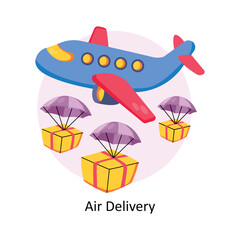 Air Delivery Concepts Style illustrations. EPS 10 File