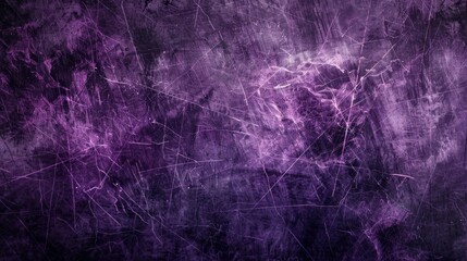 Scratched purple grunge abstract halloween background with textured distressed design, perfect for spooky themed decorations, digital art, and seasonal party invitations.