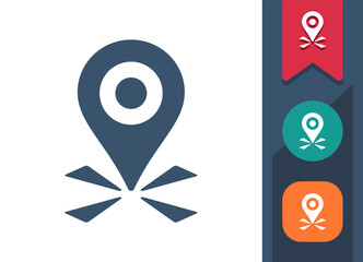 Destination, Map Marker, Map Pin, GPS Icon