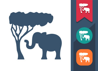 Elephant, Safari, Africa Icon