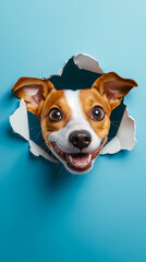 Adorable puppy exploring a new world