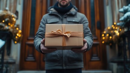 Obraz premium Gift Giving at Christmas