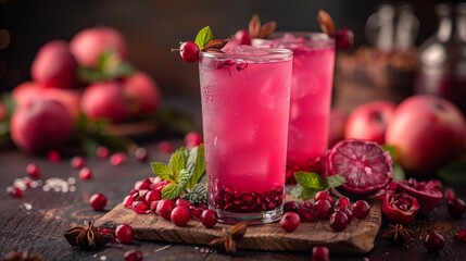 cocktail with berries