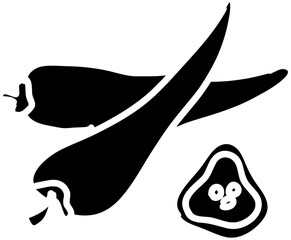 spicy illustration chili silhouette pepper logo spice icon food outline hot chilli vegetable mexican paprika cayenne fresh ingredient cooking shape for vector graphic background