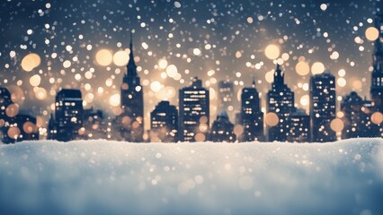 Naklejka premium christmas background with snow