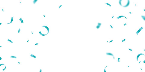 Celebration background with beautiful blue colored confetti vector