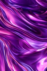 Obraz premium Abstract Background, 3D Render, Smooth, Fluid, Wavy, Organic Shapes, Purple, Gradient