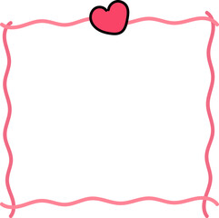 귀여운 하트 테두리 프레임