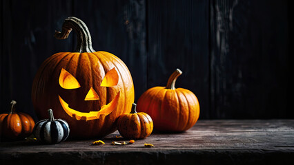 Happy halloween funny pumpkin