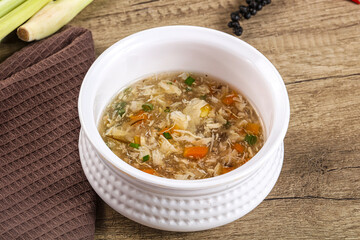 Asian gourmet crab soup with spices