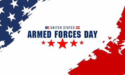  Armed forces day in United States of America . Celebrated in the United States to honor 
the services of all forces for the country , vector design.