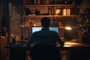 Professional working in a secure workplace with a laptop