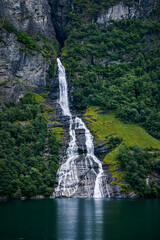 waterfall in the mountains