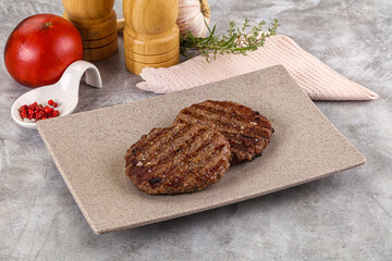 Grilled beef burger cutlet minced meat