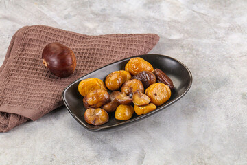 Roasted sweet natural organic shestnut