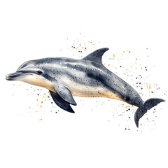 Obraz premium Dolphin Leaping through Water
