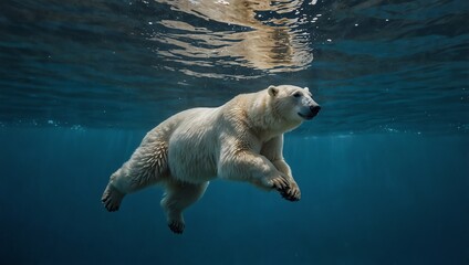 polar bear in water