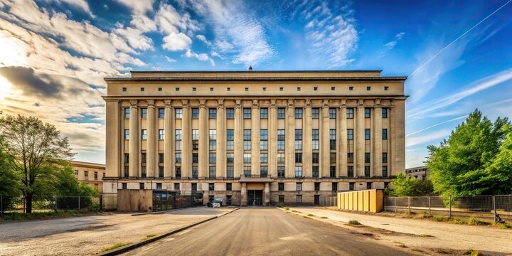 Leading lines of Berghain Berlin Club during Covid lockdown