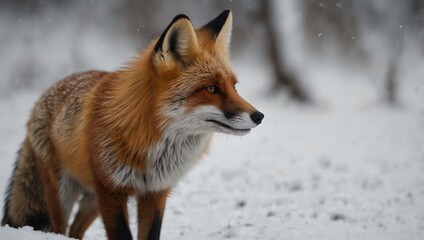 Obraz premium red fox vulpes