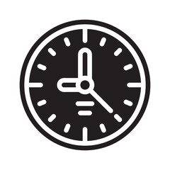 Clock flat icon. icon for apps and websites