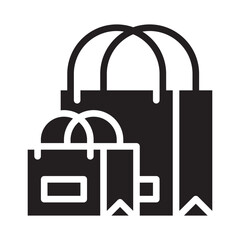 Shopping bag flat icon. icon for apps and websites