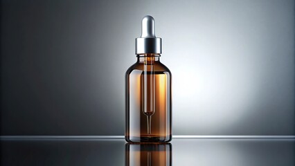 Long shot bakuchiol serum glass bottle with dropper mockup