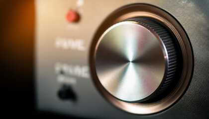 Close-Up of a Volume Knob on a Device