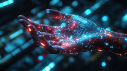 Home workout routine with glowing digital tools and smart fitness trackers  Futuristic  Hologram  Minimalist