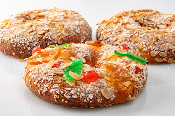 Roscon de Reyes, typical Christmas sweet on Twelfth Night