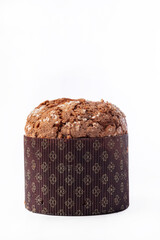 Panetone, typical Christmas sweet filled with fruits or chocolate