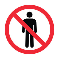 Prohibited sign. No entry restricted area icon design