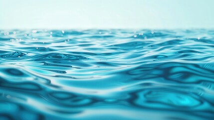 Naklejka premium Shimmering Water Surface, an abstract depiction of fluid dynamics, radiant light reflections, creating a mesmerizing, artistic ambiance that captivates the senses.