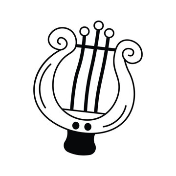 Get this creatively crafted icon of lyre instrument
