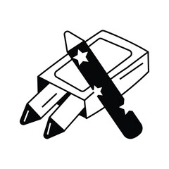 A magician's box used for tricks and performances at shows