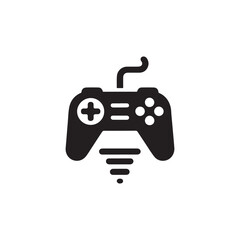 Innovative Game Controller Silhouette Icon: Sleek Joystick Vector for Digital Marketing, Esports Branding, and Gaming-Related Creative Projects