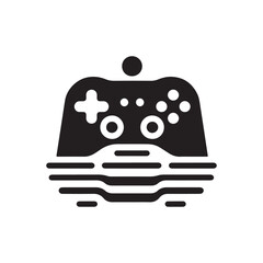 Versatile Joystick Vector Icon: A Simple and Elegant Silhouette Design for Game Branding, Digital Media, and Graphic Design Projects