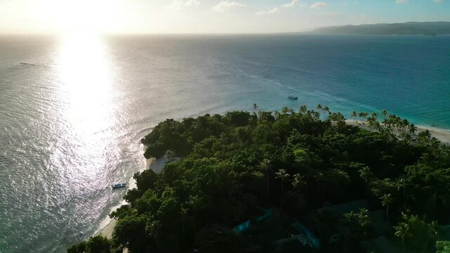 Aerial view of Cayo Levantado Dominican Republic