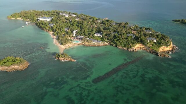 Aerial view of Cayo Levantado Dominican Republic